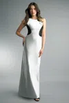 Basix Black Label Lace And Sateen Evening Dress