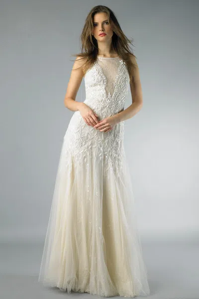 Basix Black Label Lace And Tulle Gown