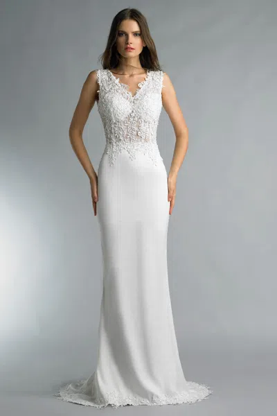 Basix Black Label Lace Illusion Gown In Multi