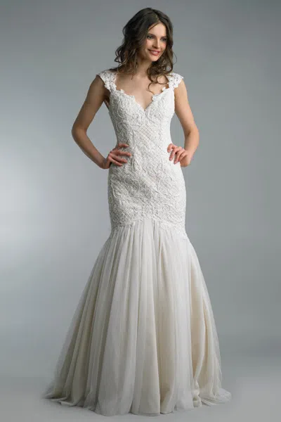 Basix Black Label Lace Mermaid Gown In Multi