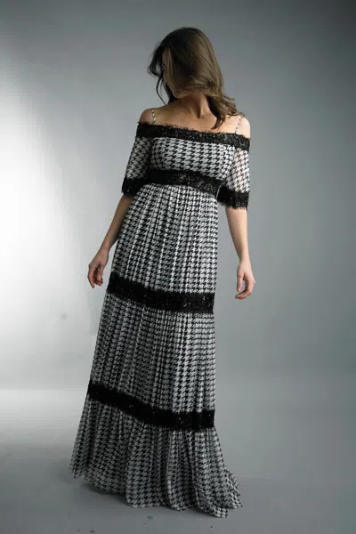 Basix Black Label Lace Off-shoulder Gown In Black