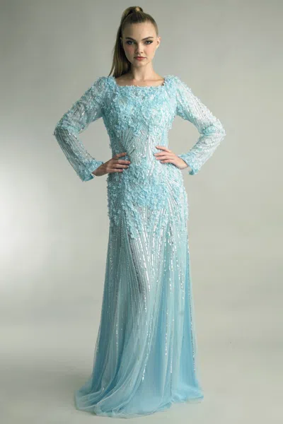 Basix Black Label Laser Cut Floral Gown