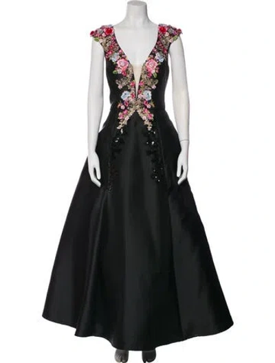 Pre-owned Basix Black Label Long Dress In Black