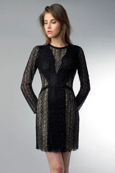 Basix Black Label Long Sleeve Cocktail Dress