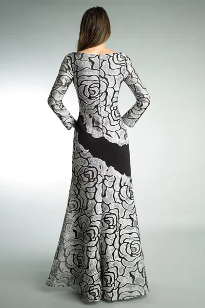 Basix Black Label Long Sleeve Evening Gown