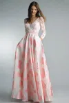 Basix Black Label Long Sleeve Floral Dress
