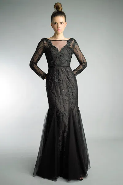 Basix Black Label Long Sleeve Formal Gown