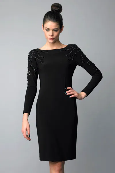 Basix Black Label Long Sleeve Matte Jersey Cocktail Dress