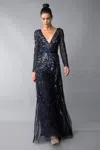 Basix Black Label Long Sleeve Sequin Dress