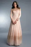 Basix Black Label Long Sleeve Sequin Gown