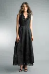 Basix Black Label Midi Length Dress With Laser Cut Floral Motif