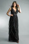 Basix Black Label Multi Layer Evening Dress