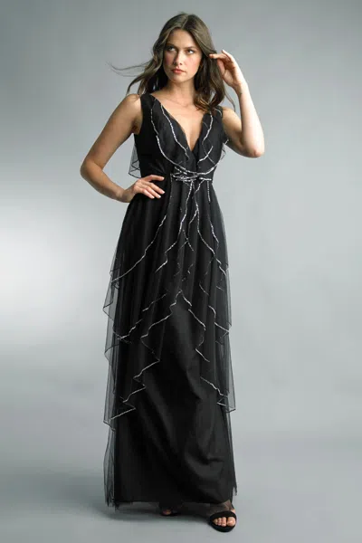 Basix Black Label Multi Layer Evening Dress