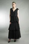 Basix Black Label Multi Tier Ankle Length Gown