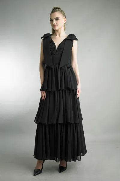 Basix Black Label Multi Tier Ankle Length Gown