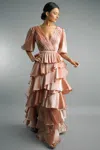 Basix Black Label Multi Tier Evening Gown