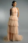 Basix Black Label Multi Tier Gown In Pink