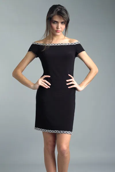 Basix Black Label Off Sholder Matte Cocktail Dress