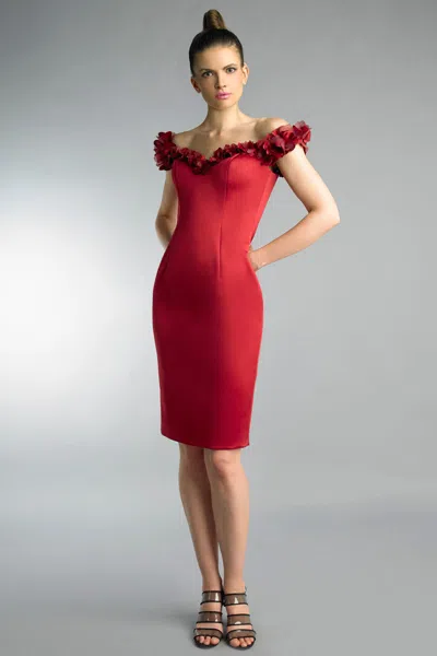Basix Black Label Off Shoulder Cocktail Dress