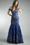 Basix Black Label Off Shoulder Evening Dress