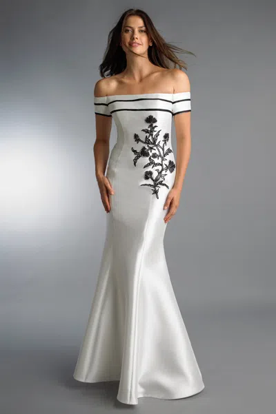 Basix Black Label Off Shoulder Evening Dress