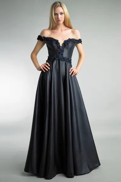 Basix Black Label Off Shoulder Evening Dress By Basix