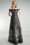 Basix Black Label Off Shoulder Evening Gown