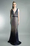 Basix Black Label Ombre Sequin Gown