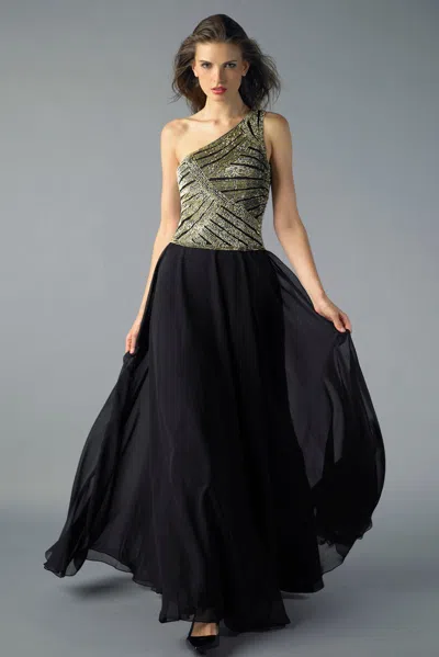 Basix Black Label One Shoulder Gown