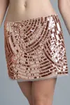 Basix Black Label Paneled Sequin Skirt In Multi