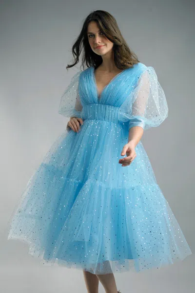 Basix Black Label Puff Sleeve Cocktail Dress