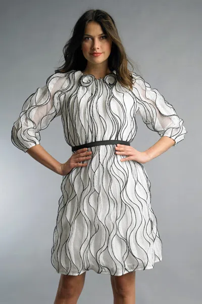 Basix Black Label Ruffle Dress In White