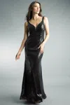 Basix Black Label Scuba Sequin Gown