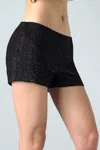 Basix Black Label Sequin Dressy Shorts In Black
