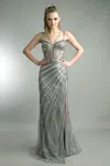 Basix Black Label Sequin Evening Gown