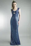 Basix Black Label Sequin Evening Gown