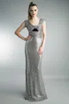 Basix Black Label Sequin Evening Gown