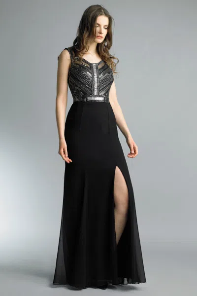 Basix Black Label Sequin Sleeveless Gown