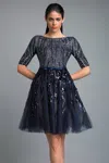 Basix Black Label Sequined Cocktail Dress
