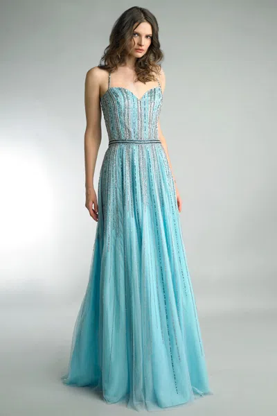 Basix Black Label Sequined Evening Dress