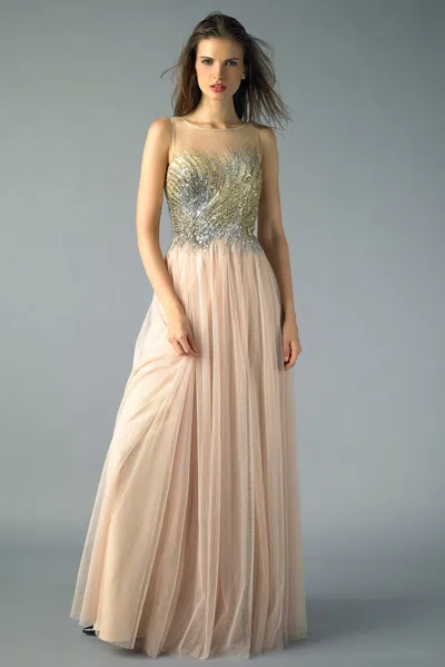 Basix Black Label Sequined Evening Dress In Multi