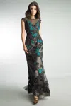 Basix Black Label Sequined Evening Gown