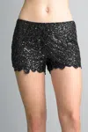 Basix Black Label Sequined Shorts In Black