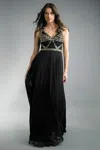 Basix Black Label Sequined Sleeveless Gown