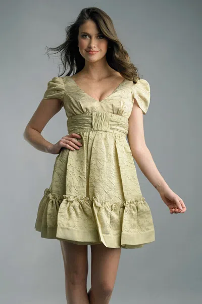 Basix Black Label Short Sleeve Cocktail Dress With High Belt