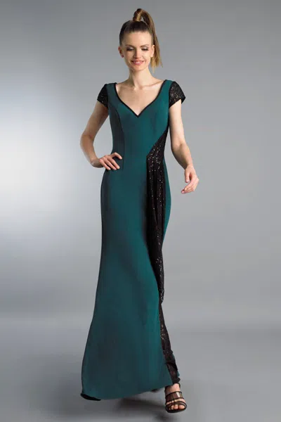 Basix Black Label Short Sleeve Evening Dress