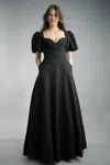 Basix Black Label Short Sleeve Evening Gown