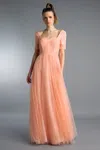 Basix Black Label Short Sleeve Evening Gown