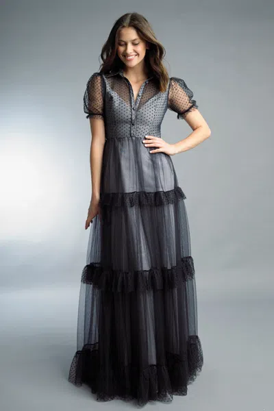 Basix Black Label Short Sleeve Gown By Basix In Black