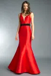 Basix Black Label Sleeveless Beaded Evening Dress